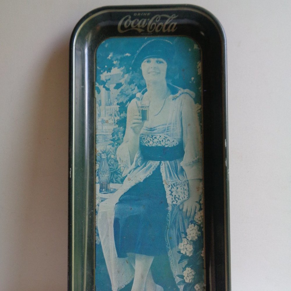 Large Vintage Coca Cola Metal Collector's Beverage TraySign  Fun Retro Decor